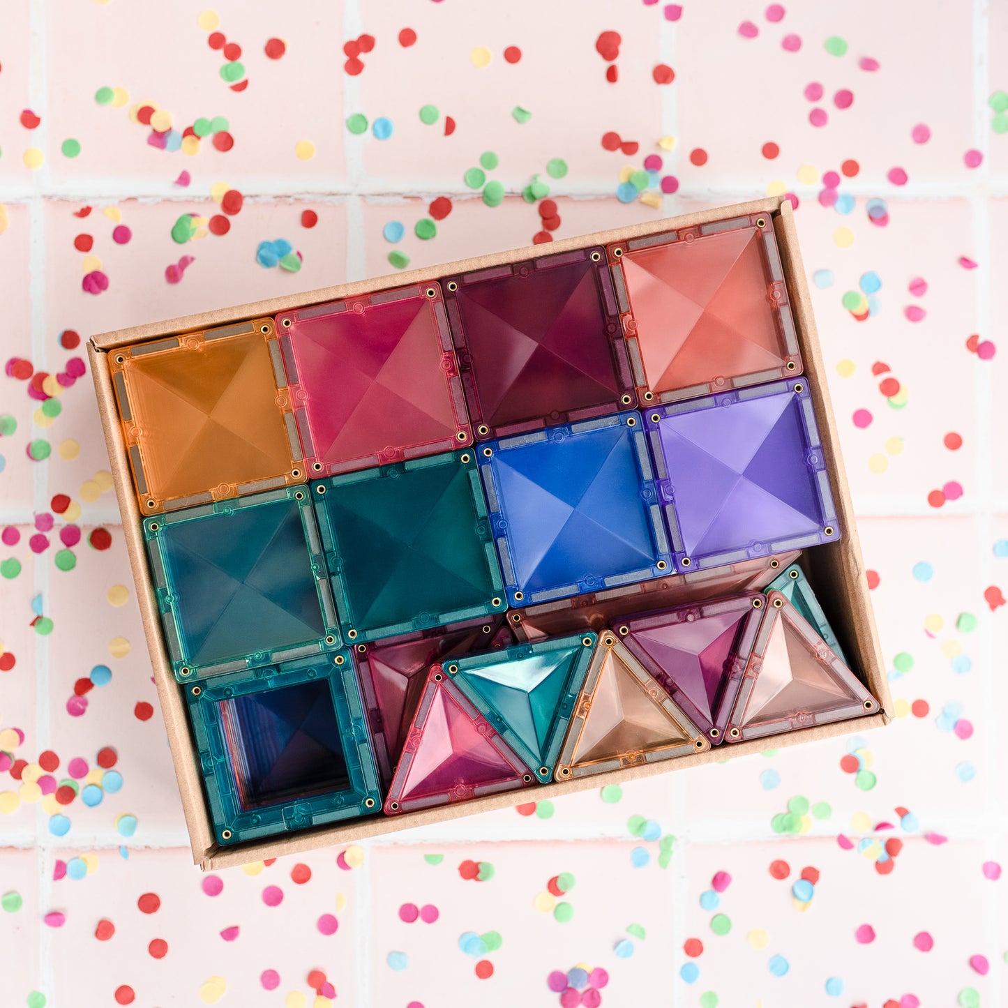 120 vnt. Connetix magnetinis konstruktorius - Pastel Creative pack