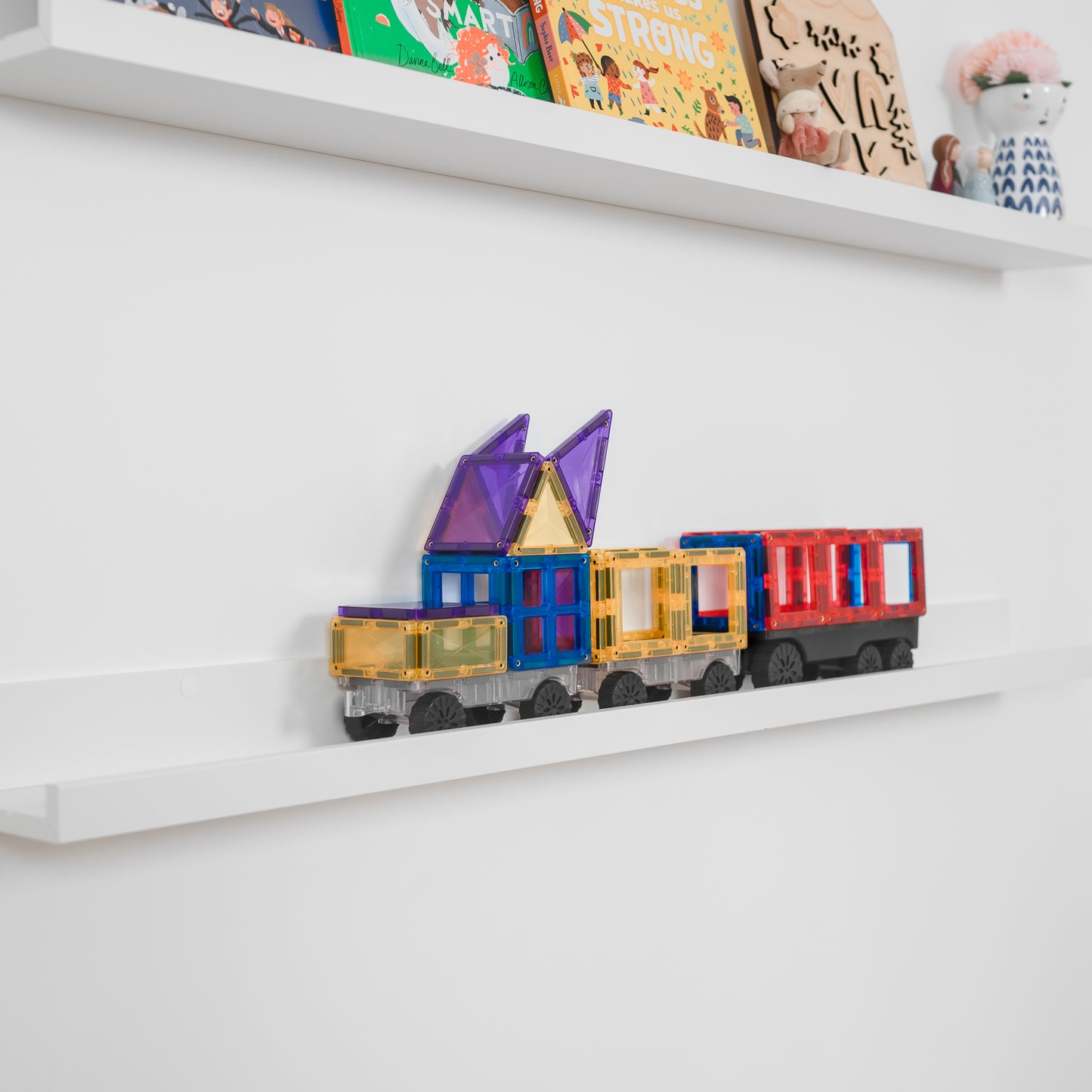 50 vnt. Connetix magnetinis konstruktorius - Rainbow Transport pack