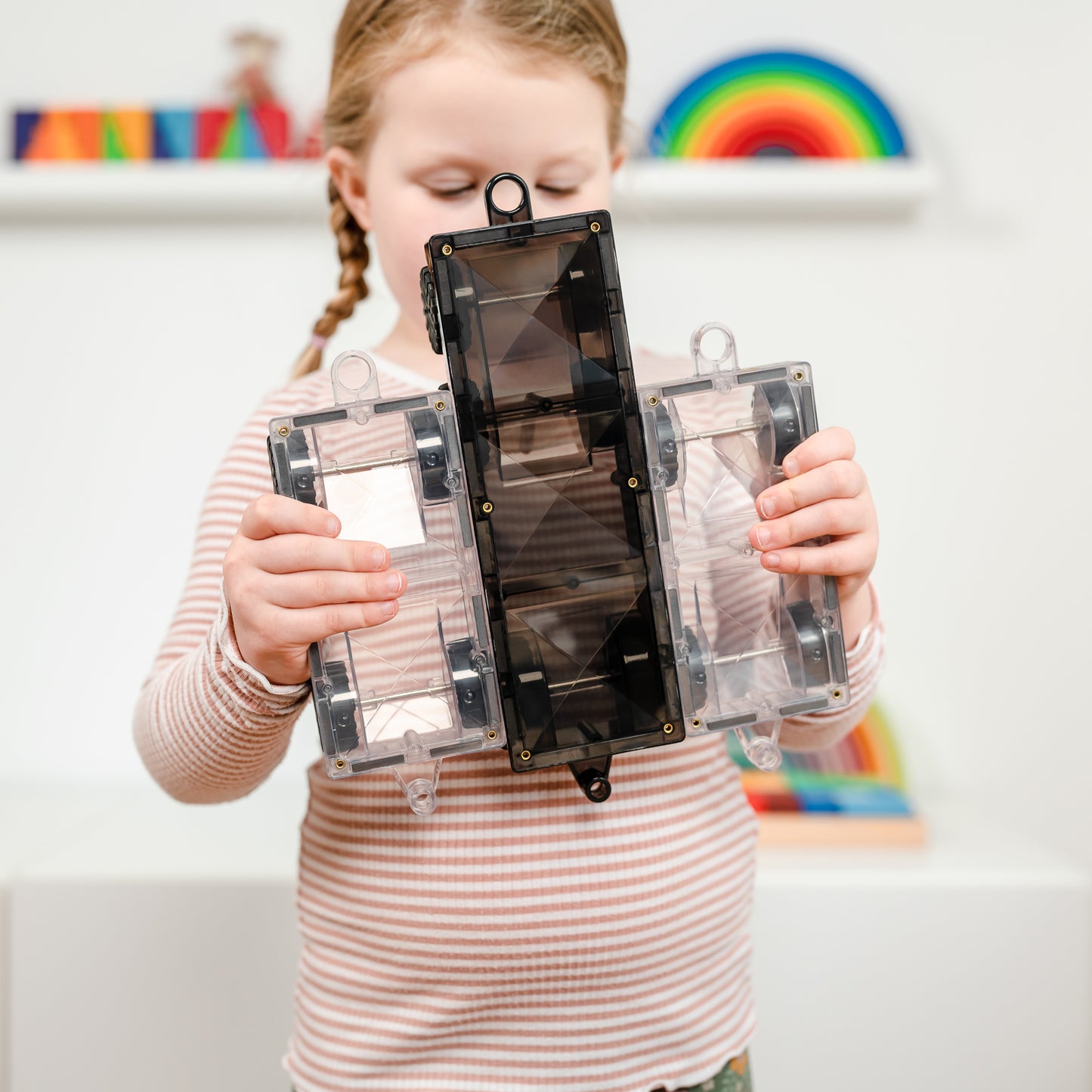 50 vnt. Connetix magnetinis konstruktorius - Rainbow Transport pack