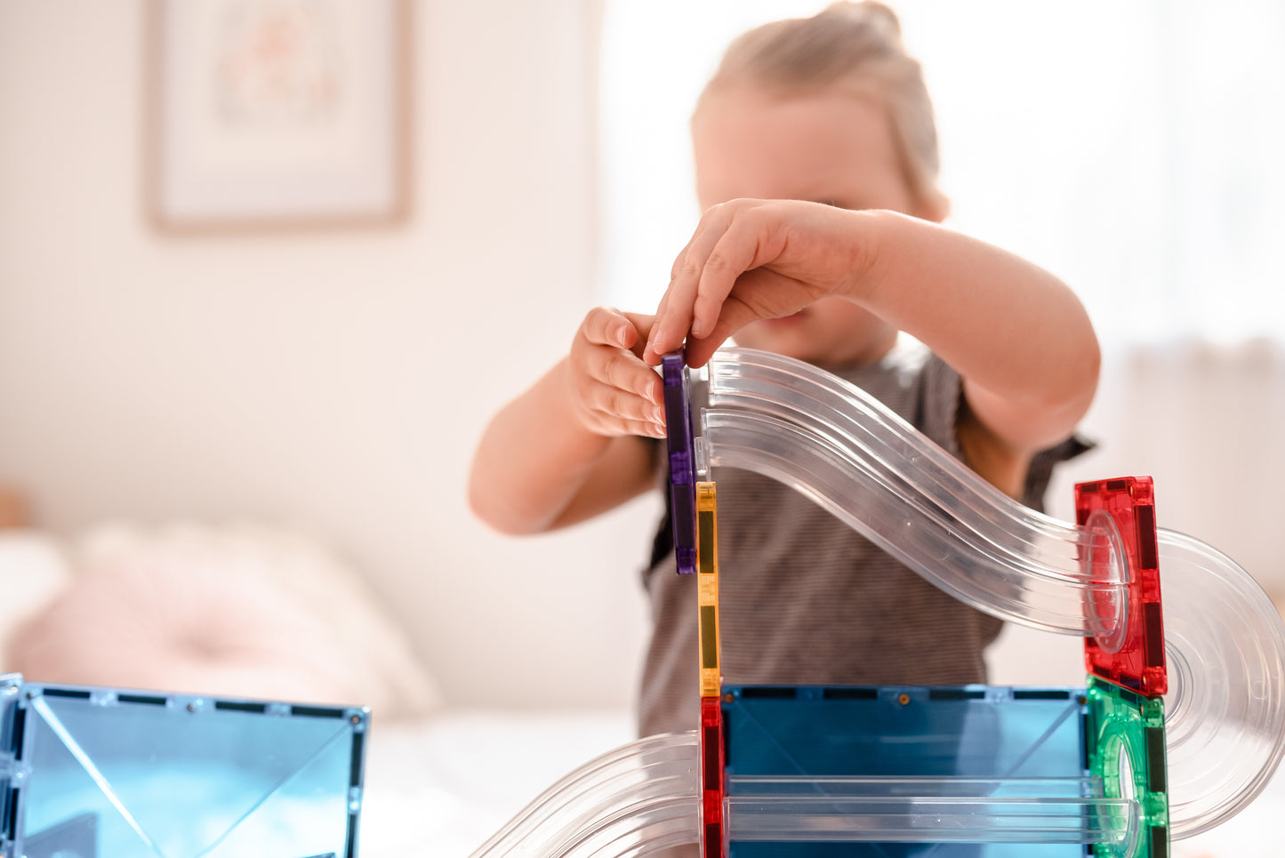 92 vnt. Connetix magnetinis konstruktorius - Rainbow Ball Run Pack