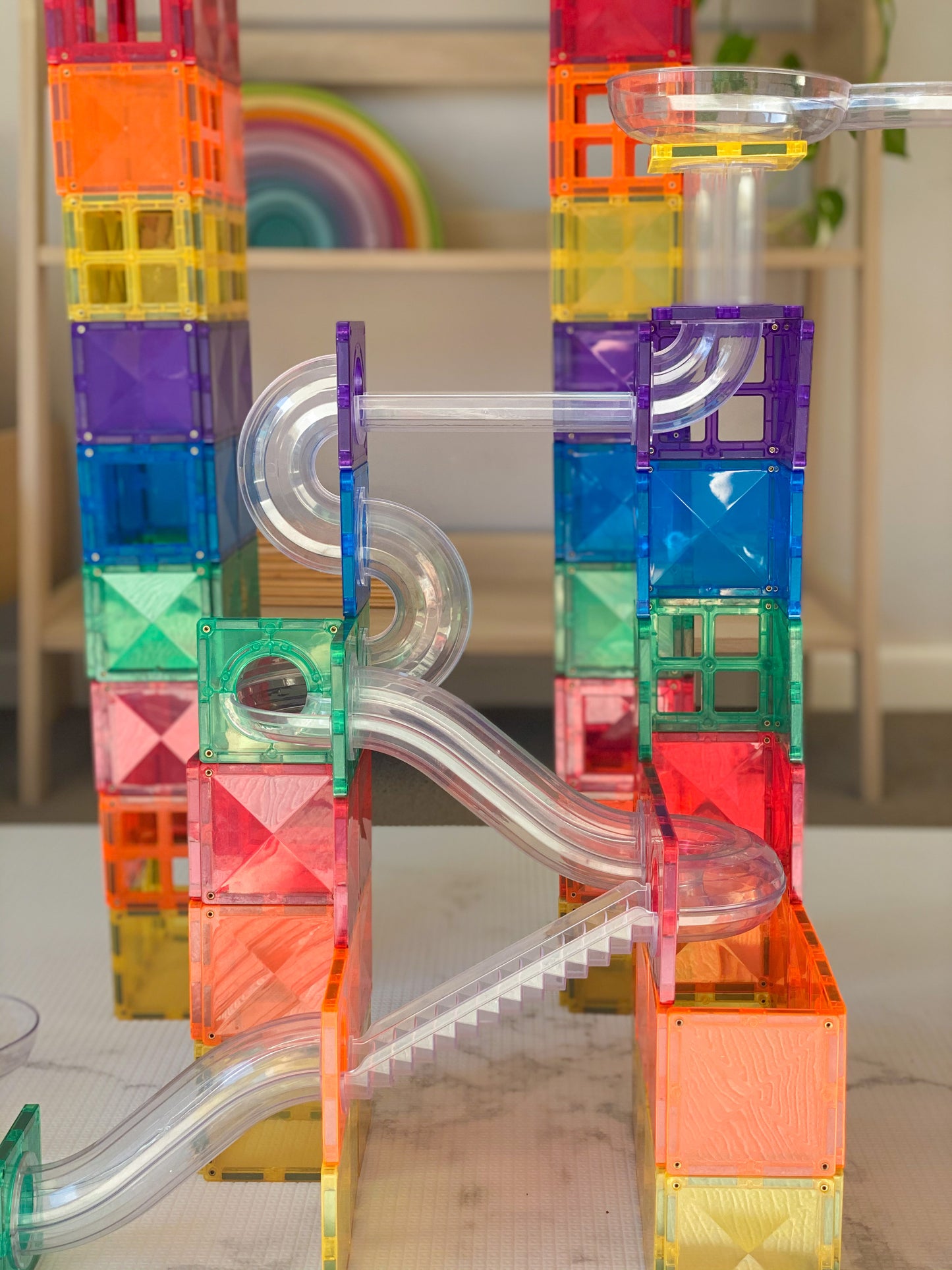 92 vnt. Connetix magnetinis konstruktorius - Rainbow Ball Run Pack