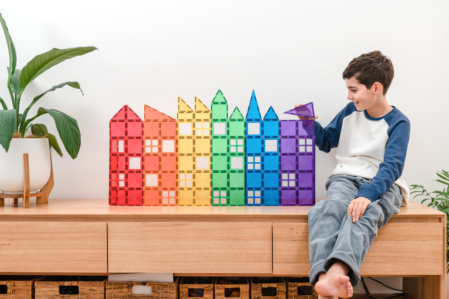 212 vnt. Connetix magnetinis konstruktorius - Rainbow Mega Pack